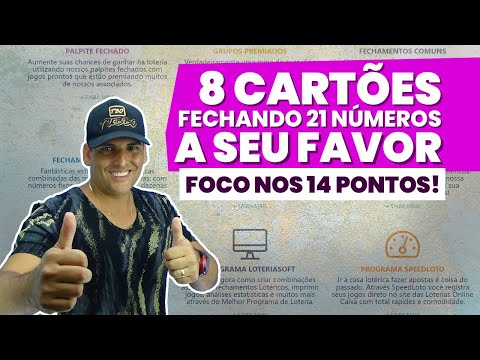 🍀 Técnica de 21 números fechando 14 pontos | Apenas 8 cartões!