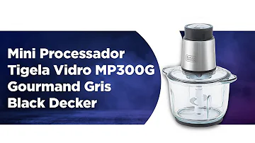 Review em vídeo: Mini Processador Tigela Vidro MP300G Gourmand Gris Black Decker