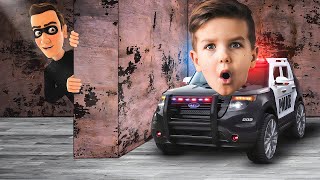 Mark catches a criminal in a police car! Nice story for kids