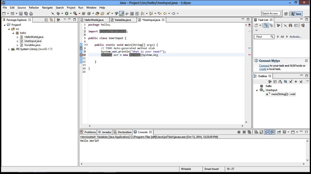 Java: 3 : User Input - YouTube