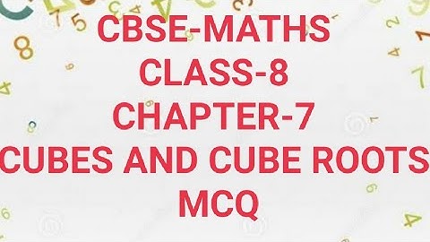 CBSE-MATHS|Class-8|Chapter-7|Cubes and cube roots|M.C.Q|In Malayalam|MJ ACADEMY|