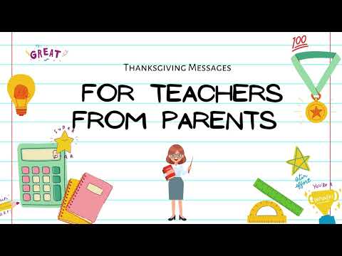 Thanksgiving Messages for Teachers from Parents @HappyWish