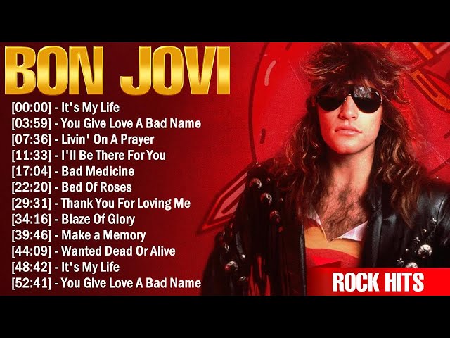 Bon Jovi Best Rock Songs Playlist Ever ~ Greatest Hits Of Full Album class=