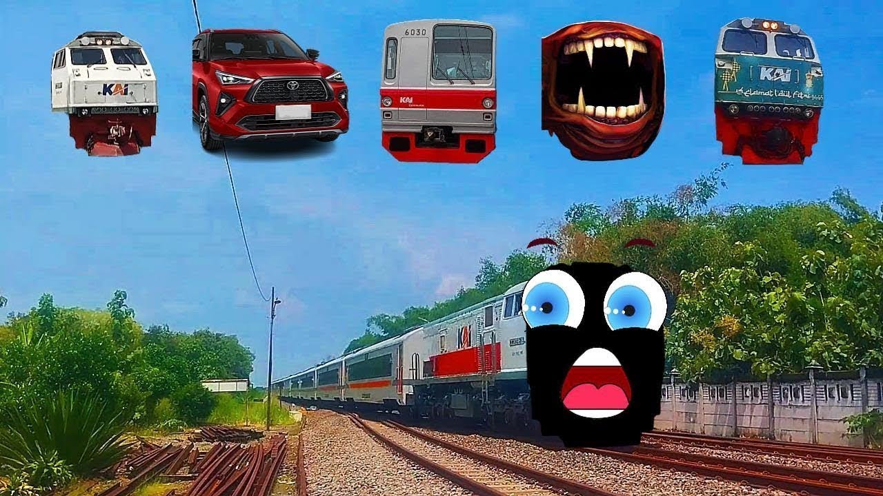INI KEREN! Tebak Gambar Kereta Api Lucu CC203 Menjadi Yaris Cross, KRL, Train Eater, CC206