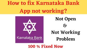 How to Fix Karnataka Bank Not Working Problem Android & Ios - Not Open Problem Solved | AllTechapple