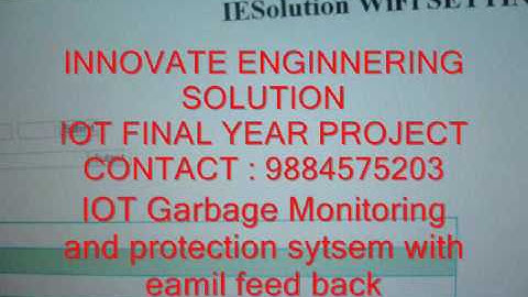 IOT Garbage Monitoring