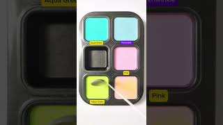 Color name guessing challenge Aqua Green + Pink + Yellow Green #asmr #color #coloring