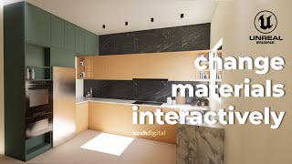 Interactive materials in UE | How to change materials in Unreal Engine 5 Tutorial #unrealengine5