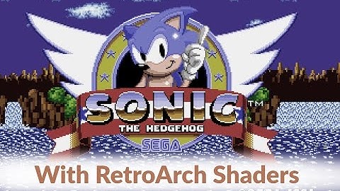 Sonic behind waterfall - RetroArch shader comparison