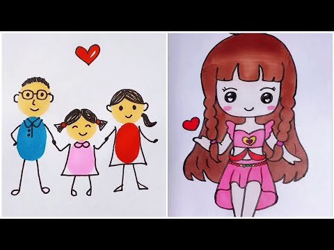 Cute and Simple Drawings for Kids, drawing, Learn to Make Simple Drawings  in Easy Steps, By Kidpid