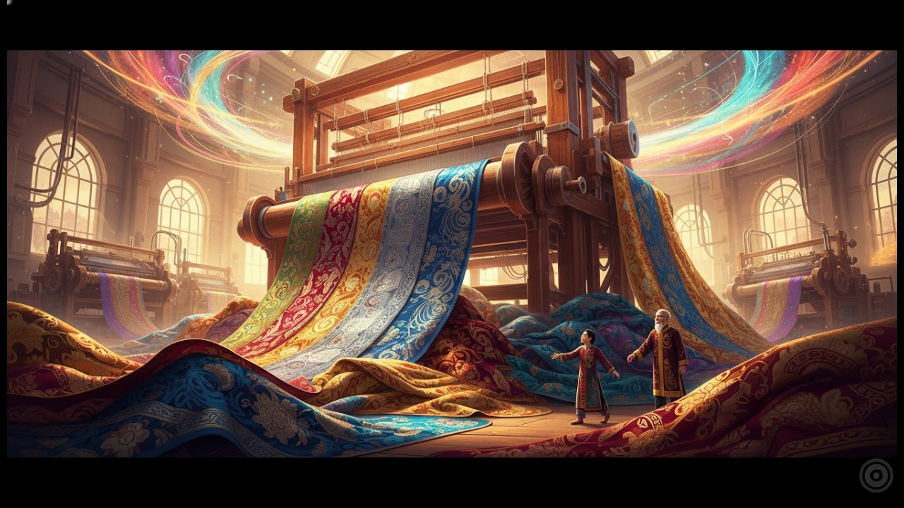 Thousands of high-quality fabrics are woven every day in a modern factory