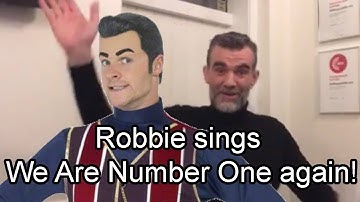Robbie Rotten sings We Are Number One on a Facebook Livestream
