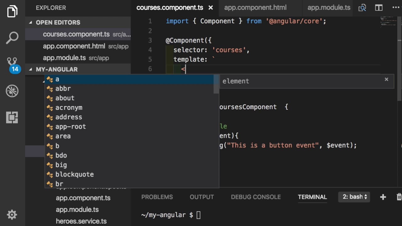 Angular 020 Event Binding and Bubbling - YouTube
