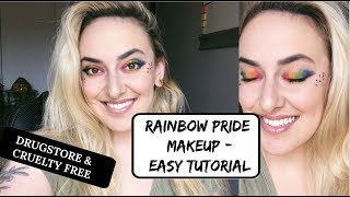 Rainbow Pride Makeup | Easy Tutorial | Drugstore and Cruelty Free