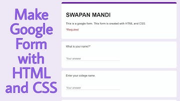Insert data to mysql Database from html, css in PHP - google form || #html #css #php || #swapanmandi