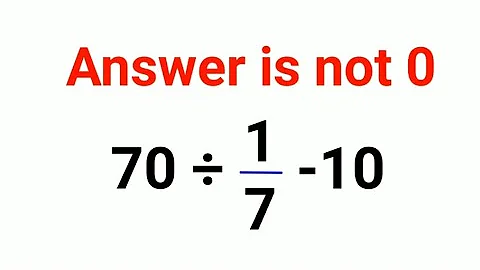 70÷1/7-10 The answer is not 0. Many got it wrong!  Ukraine Math Test #math #percentages #ukraine