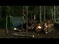 7 day Solo Bushcraft Wild Island Camp - Full Trip Long Version - Woodcraft, Tenkara, Painting