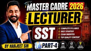 MASTER CADRE 2026 SST Preparation Start Today | Lecturer Cadre Polity | Part-4 | Harjeet Sir
