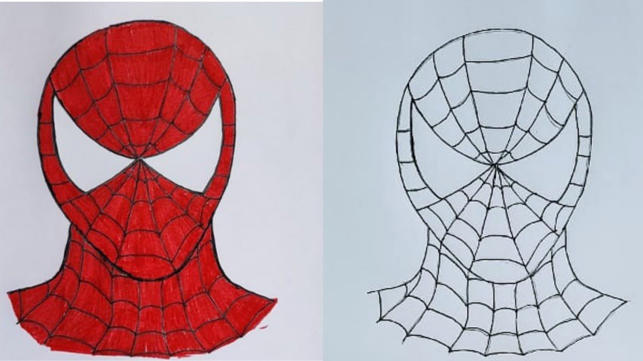 spider man easy sketches - Clip Art Library