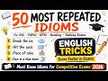 50 Important Repeated Idioms &amp; Phrases for SSC CGL, CHSL, IBPS &amp; Railway Exams 2025 | Complete Guide