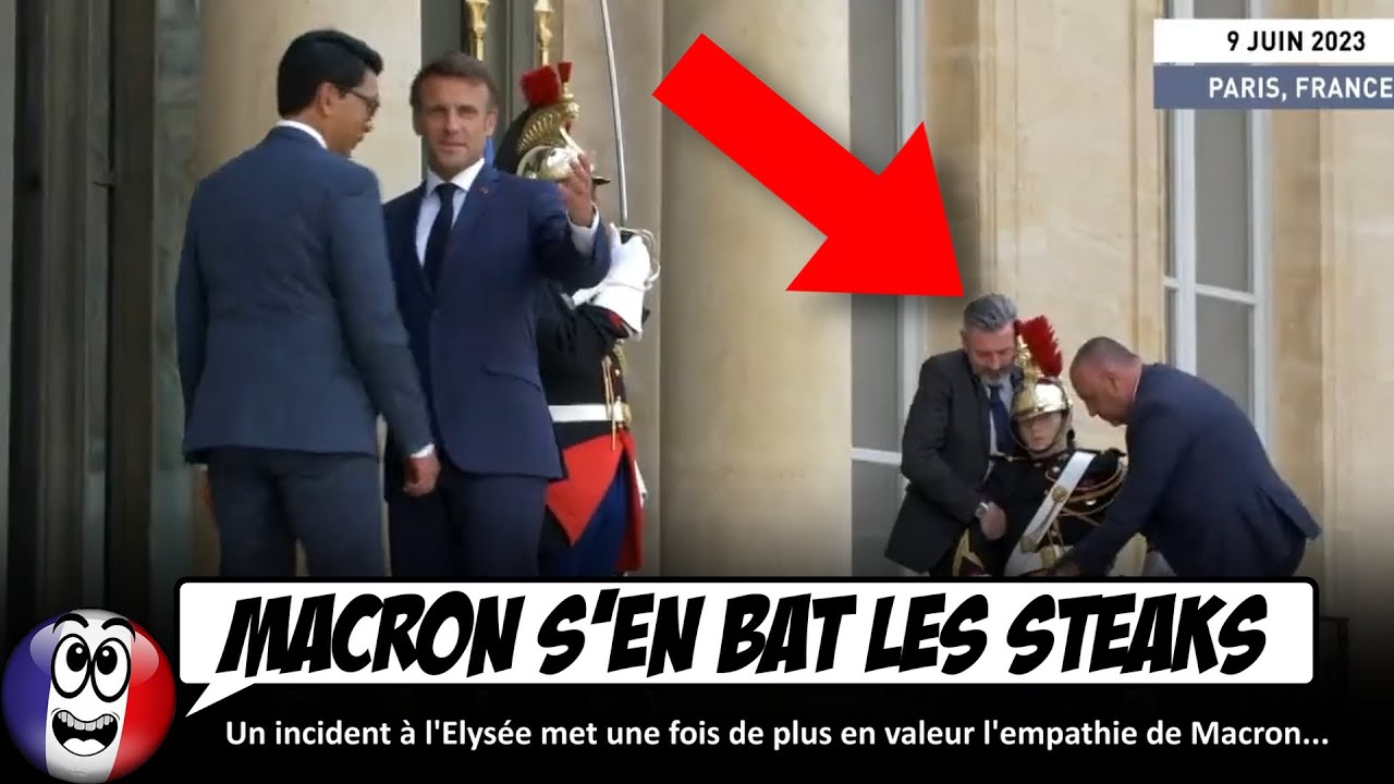 Un garde républicain fait un MALAISE, Macron s'en FOUT royalement.