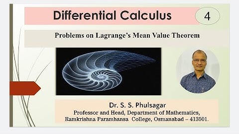 Differential Calculus: Problems on Lagrange’s Mean Value Theorem. Lect.4.