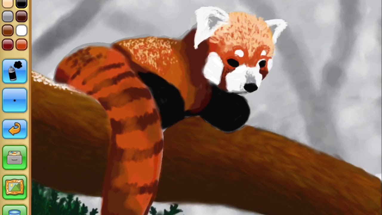 Red Panda Speedpaint on Jam Play Wild! - YouTube