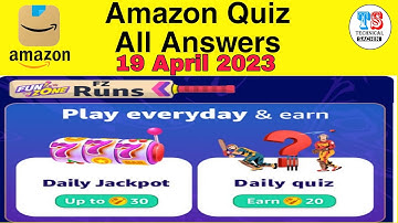 Amazon Funzone FZ Runs Quiz Answers 19 April 2023 | Amazon Daily Quiz Answers | Technical Sachin