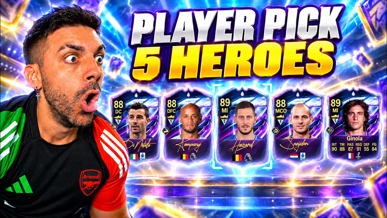 ABRO PLAYER PICK 5 HEROES HOLOGRÁFICOS Y PRIMERA RONDA DE SOBRES DE FC 27 !!  DjMaRiiO