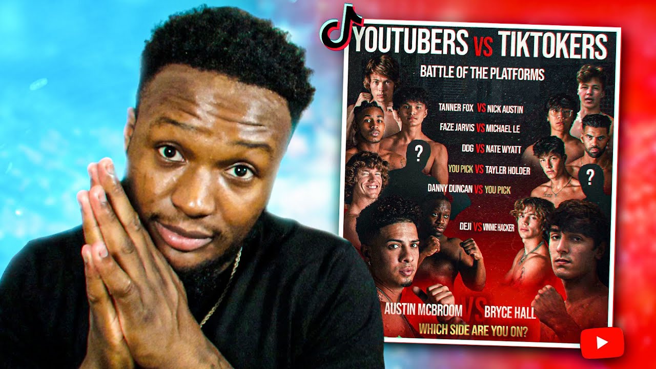 Reacting To Tiktokers Vs Youtubers Boxing Event Youtube