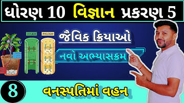 વનસ્પતિઓમાં વહન | Transportation in plants | std 10 science ch 5 | વહન ધોરણ 10