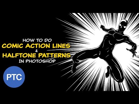 How To Create Comic Action Lines and Halftone Patterns in Photoshop Using Comic Kit