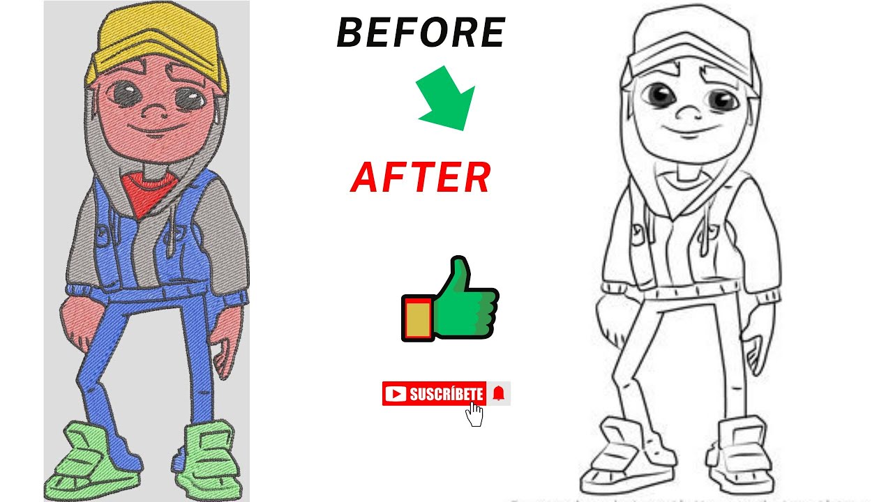 How to Draw Jake from Subway Surfers (Subway Surfers) easy  Step by Step emb