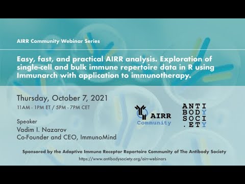 AIRR-C Webinar: Easy, fast, and practical AIRR analysis.