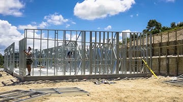 Watch the construction of a residential building using the FRAMECAD System