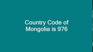 Country Code of Mongolia is 976 screenshot 4