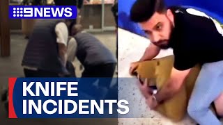 Two knife incidents within hours at Melbourne shopping centre | 9 News Australia