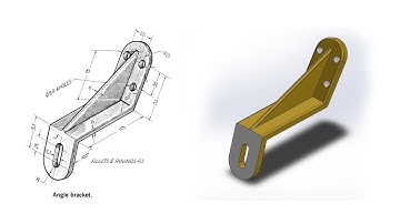 Angle Bracket in SolidWorks | SolidWorks Tutorial | Part Design | Part No.#69