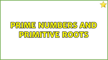 Prime Numbers and Primitive Roots