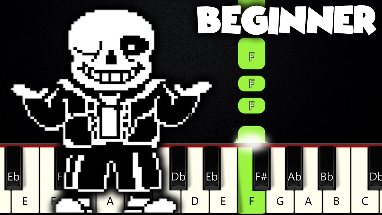 Megalovania - Undertale | Beginner Piano Tutorial + Sheet Music By  Betacustic - Youtube