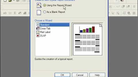 Crystal Reports Tutorial Creating a New Blank Report 10 Business Objects Training Lesson 2.1