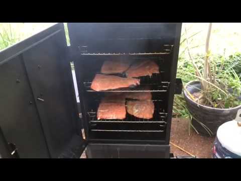 Smoking salmon on A Master Forge Smoker