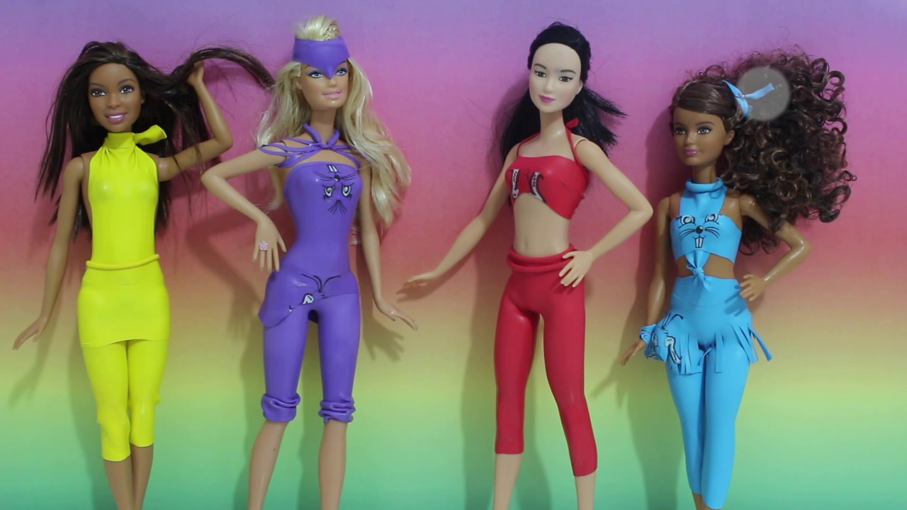 barbie dikissiz kolay elbise yapimi kendin yap barbie bebek kiyafetleri oyuncak yap youtube barbie giysileri barbie barbie bebekler