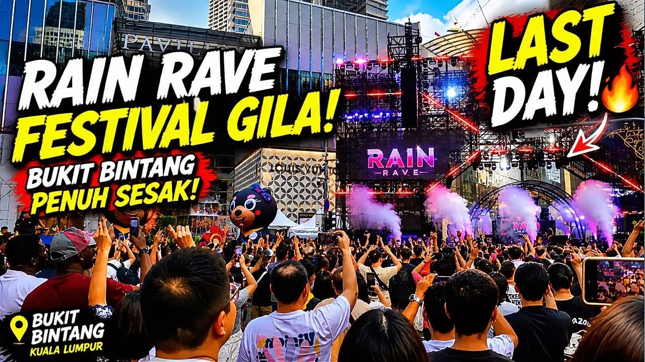 Ramai Datang SESAK Gila 😱 Rain Rave Water Music Festival di Bukit ...