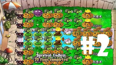 Plants vs Zombies | Survival: ENDLESS (27 Flags Completed) PART 2 (iOS Android)