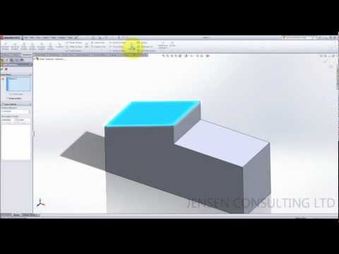 Bring surface level - replace face command - Solidworks 2012 tutorial