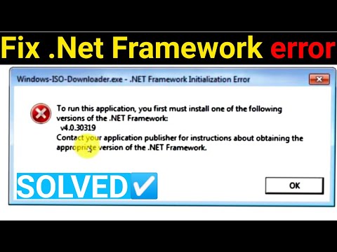 [SOLVED] How to fix .NET framework error | v4.0 or upper