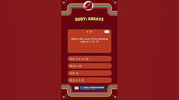 Quiz 131: Master Ruby Programming in 30 Seconds! #quiz #ruby #shorts #codingfacts