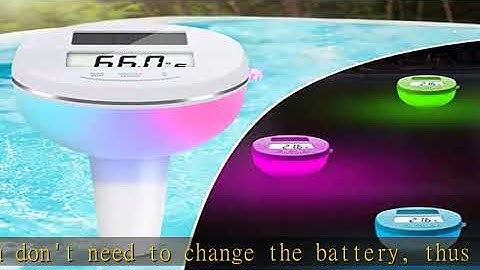 DeeprBlu Solar Digital Pool Thermometer Floating, Pool Digital Thermometer with Color Changing Ligh