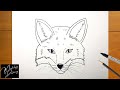 How to draw a fox face step by step